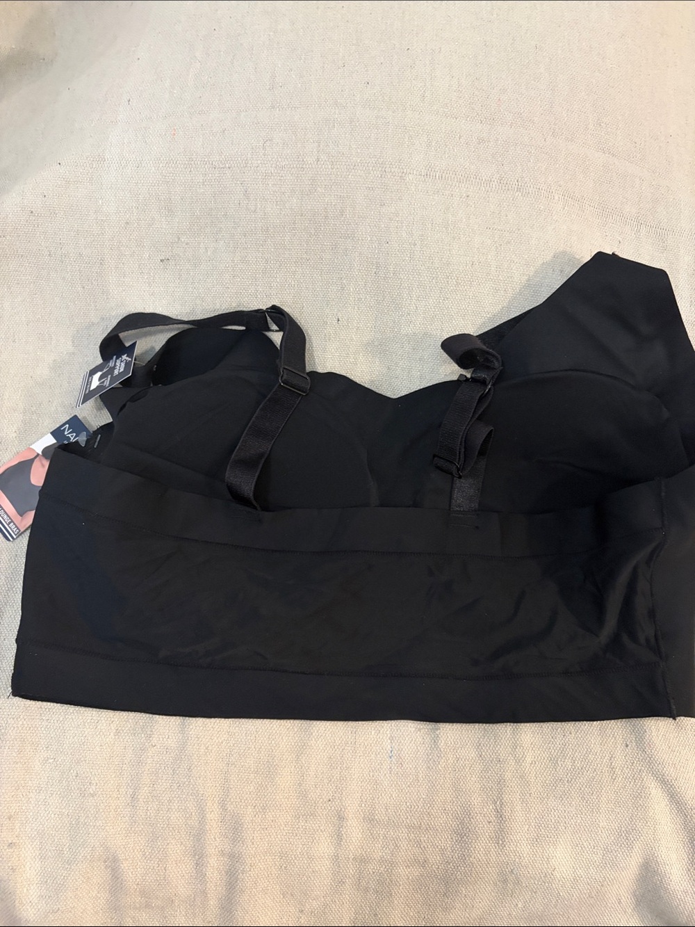 Nautica Women's Black Seamless Bralette with Adjustable Straps - Picture 2 of 3